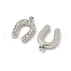 304 Stainless Steel Rhinestone Pendants STAS-V015-12P-2
