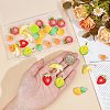 SUNNYCLUE 36Pcs 6 Styles Fruits Opaque Resin Pendants RESI-SC0003-36-3