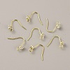 Brass Micro Pave Clear Cubic Zirconia Earring Hooks KK-WH0047-96G-2