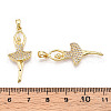 Brass Micro Pave Cubic Zirconia Pendants ZIRC-T016-04G-3