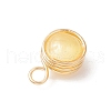 Dyed Natural Selenite Copper Wire Wrapped Round Pendants PALLOY-JF03770-01-5