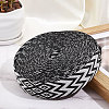 10 Yards Double Face Rhombus Print Flat Polypropylene Ribbon OCOR-WH0046-88-4