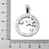 201 Stainless Steel Pendants STAS-Q342-26P-3