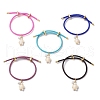 Dyed Synthetic Turquoise Charm Bracelets BJEW-JB11827-2