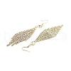 Crystal Rhinestone Rhombus Dangle Earrings EJEW-C037-08A-LG-3