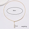 Brass Micro Pave Clear Cubic Zirconia Y-shaped Necklaces for Women DA0945-5