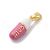 Brass Enamel Pendants KK-Q098-40G-B-2
