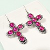 Alloy Glass Dangle Earrings for Women EJEW-U053-03AS-02-3