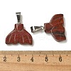 Natural Red Rainbow Jasper Pendants G-Z067-01P-03-4