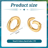  2Pcs 2 Colors 925 Sterling Silver Spring Gate Rings FIND-PH0022-62-2