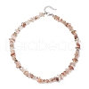 Natural Black Gold Rutilated Quartz Beaded Necklaces NJEW-JN05295-4