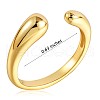 925 Sterling Silver Teardrop Open Cuff Ring for Women JR865B-3