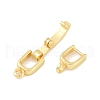 Rack Plating Brass Fold Over Clasps KK-A224-25A-G-2