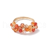 Natural Carnelian Finger Rings RJEW-TA00198-01-2