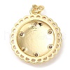 Brass Micro Pave Cubic Zirconia Pendants KK-Q775-20G-2