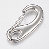 304 Stainless Steel Push Gate Snap Keychain Clasp Findings STAS-K167-02P-E-2