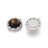 Natural Tiger Eye Connector Charms KK-N258-12P-2