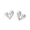 Rack Plating Brass Heart Stud Earrings for Women EJEW-Q780-11P-1