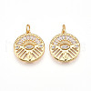 Brass Micro Pave Cubic Zirconia Pendants ZIRC-T016-21-1