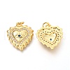Brass Micro Pave Clear & Blue Grade AAA Cubic Zirconia Pendants ZIRC-O036-12G-2