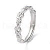 304 Stainless Steel Hollow Infinity Adjustable Rings RJEW-D006-24P-1