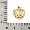 Rack Plating Brass Micro Pave Clear Cubic Zirconia Pendants KK-P267-11B-G-3