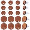SUNNYCLUE 20 Pairs 2 Size Walnut Wood Flat Round Stud Earring FIND-SC0003-93-1