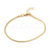 Unisex 304 Stainless Steel Round Snake Chain Bracelets X-BJEW-H541-02B-G-1