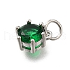 Brass Pave Cubic Zirconia Pendants KK-V002-23P-06-2