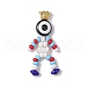 Baking Paint Glass Seed Beaded Human Pendants PALLOY-MZ00653-02-1