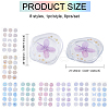 CHGCRAFT 8Pcs 8 Styles Drip Stamp Seal Stickers DIY-CA0006-89-2