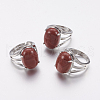 Synthetic Red Jasper Wide Band Finger Rings RJEW-K224-A03-3
