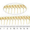 3-Row Brass Textured Oval Link Chains CHC-L053-01G-04-2