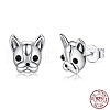 Anti-Tarnish Rhodium Plated 925 Sterling Silver Stud Earrings STER-BB72117-8