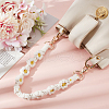 Polyester Woven Flower Wrist Strap Lanyard HJEW-WH20010-03G-01-4