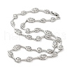 Brass Micro Pave Cubic Zirconia Chain Necklaces  NJEW-L170-11P-01-1