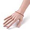 3mm Natural Garnet Beads Stretch Bracelet for Girl Women BJEW-JB07284-01-3