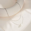 Mother's Day Jewellery Round Natural Freshwater Pearl Pendant Necklaces NJEW-G153-03P-2