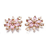 Brass Micro Pave Clear Cubic Zirconia Pendants KK-S359-104-A01-RS-3