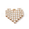 Brass Micro Pave Clear Cubic Zirconia Pendants KK-C062-077G-1