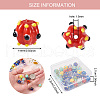 Craftdady 40Pcs 8 Colors Handmade Lampwork Beads LAMP-CD0001-16-3