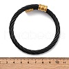 304 Stainless Steel Torque Bangles for Women BJEW-P310-14MC-5