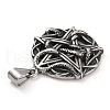 304 Stainless Steel Pendants STAS-A083-18AS-3