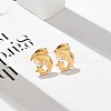 304 Stainless Steel Stud Earrings for Women STAS-Z117-17G-03-4