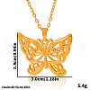 Stainless Steel Hollow Butterfly Pendant Necklaces for Women ZP3082-2-3