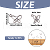 304 Stainless Steel Insect Charm Butterfly Pendants STAS-TAG0001-02P-4