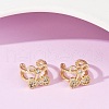 Brass Micro Pave Clear Cubic Zirconia Cuff Earrings EJEW-Q045-02G-4
