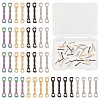Unicraftale 40Pcs 4 Colors Ion Plating(IP) 304 Stainless Steel Connector Charms STAS-UN0060-46-1