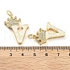 Brass Micro Pave Clear Cubic Zirconia Pendants KK-G498-01V-02-3