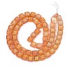Electroplate Transparent Glass Beads Strands EGLA-N017-03C-2